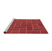 Sideview of Machine Washable Transitional Red Rug, wshpat2127rd