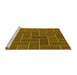 Sideview of Machine Washable Transitional Dark Bronze Brown Rug, wshpat2127yw