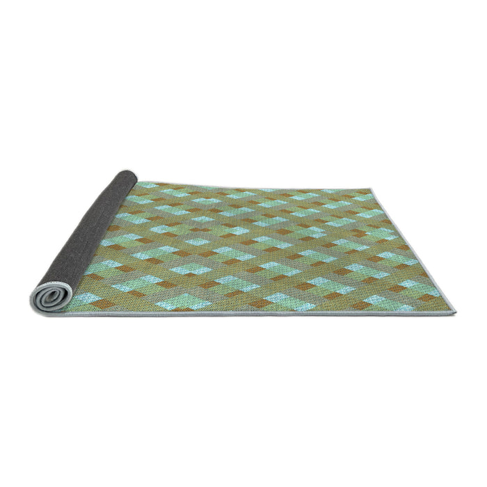 Thickness of Patterned Light Green Rug, pat2128lblu