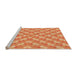 Sideview of Machine Washable Transitional Orange Rug, wshpat2128org