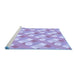 Sideview of Machine Washable Transitional Purple Rug, wshpat2129blu