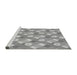 Sideview of Machine Washable Transitional Gray Rug, wshpat2129gry