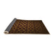 Thickness of Patterned Saddle Brown Rug, pat213org