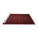 Sideview of Machine Washable Transitional Red Rug, wshpat213rd