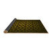 Thickness of Patterned Dark Bronze Brown Rug, pat213yw