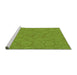 Sideview of Machine Washable Transitional Green Rug, wshpat2131grn