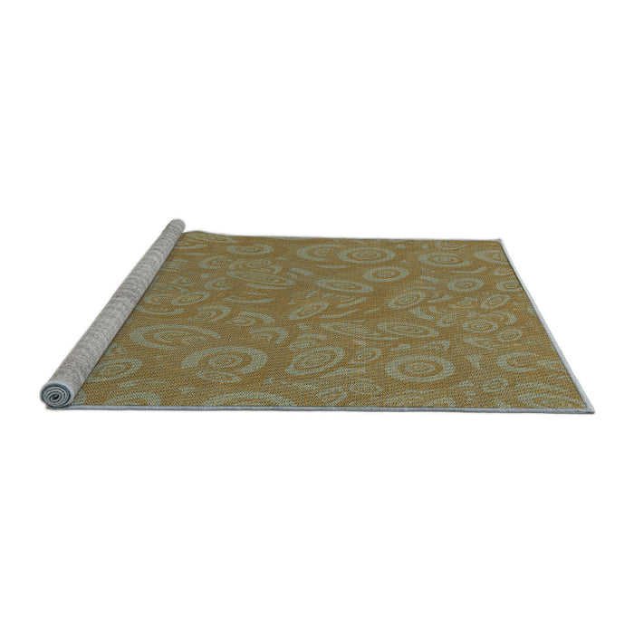 Sideview of Machine Washable Transitional Light Brown Rug, wshpat2131lblu