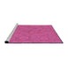 Sideview of Machine Washable Transitional Deep Pink Rug, wshpat2131pur