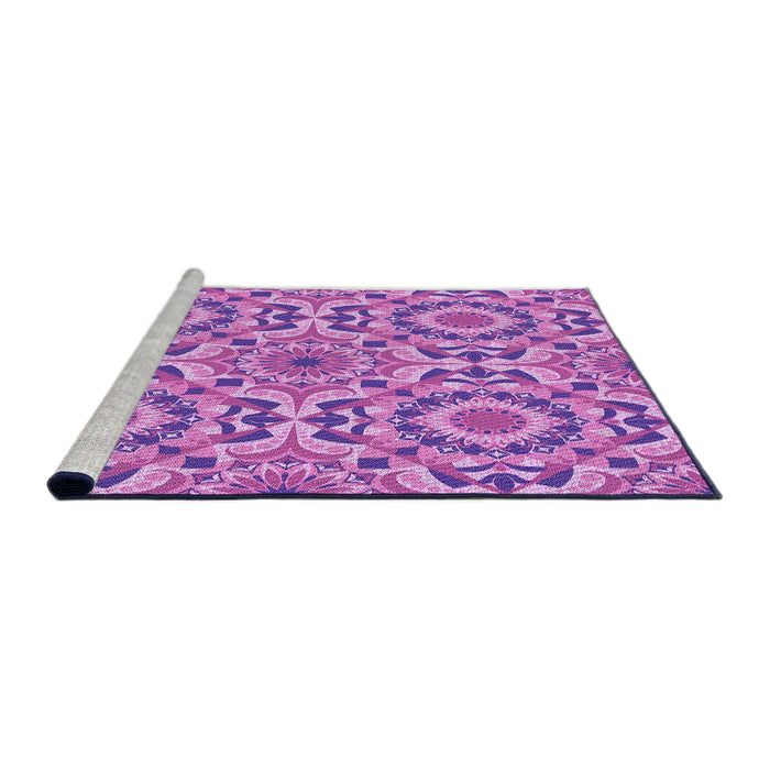 Sideview of Machine Washable Transitional Violet Purple Rug, wshpat2132pur