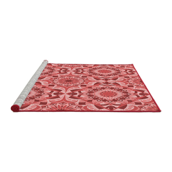 Sideview of Machine Washable Transitional Light Coral Pink Rug, wshpat2132rd