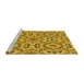 Sideview of Machine Washable Transitional Dark Bisque Brown Rug, wshpat2132yw