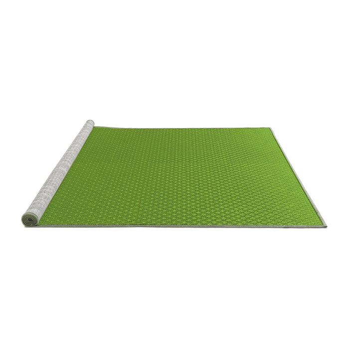 Sideview of Machine Washable Transitional Dark Lime Green Rug, wshpat2133grn