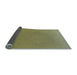 Thickness of Patterned Green Peas Green Rug, pat2133lblu