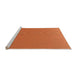 Sideview of Machine Washable Transitional Neon Orange Rug, wshpat2133org