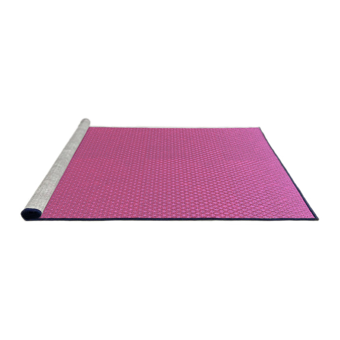 Sideview of Machine Washable Transitional Deep Pink Rug, wshpat2133pur
