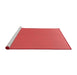 Sideview of Machine Washable Transitional Red Rug, wshpat2133rd