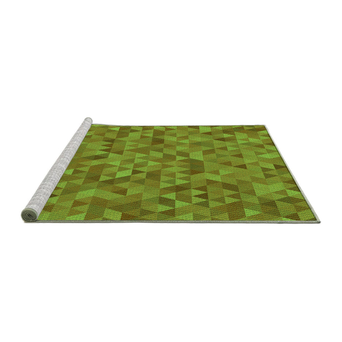 Sideview of Machine Washable Transitional Pistachio Green Rug, wshpat2134grn