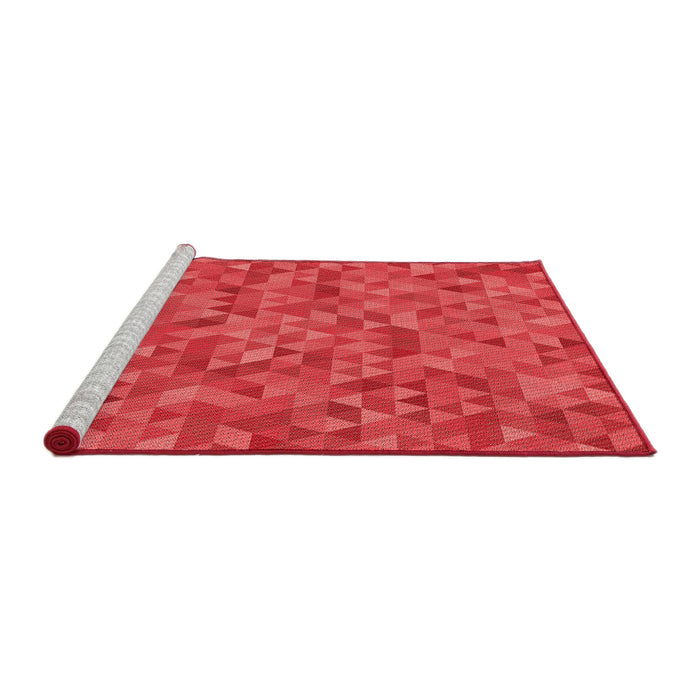 Sideview of Machine Washable Transitional Red Rug, wshpat2134rd