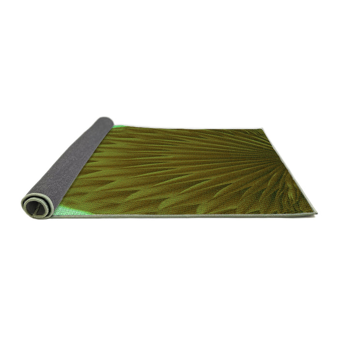 Thickness of Patterned Green Rug, pat2135grn