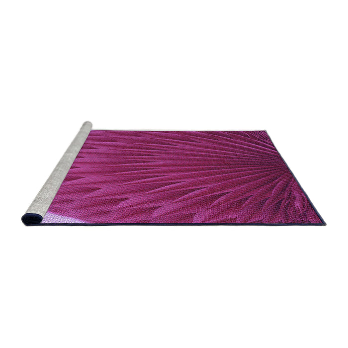Sideview of Machine Washable Transitional Crimson Purple Rug, wshpat2135pur