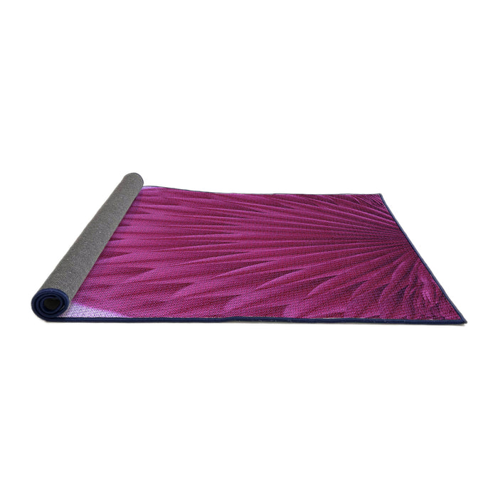 Thickness of Patterned Crimson Purple Rug, pat2135pur