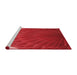 Sideview of Machine Washable Transitional Red Rug, wshpat2135rd