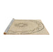 Sideview of Machine Washable Transitional Peach Beige Rug, wshpat2136brn