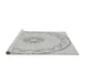 Sideview of Machine Washable Transitional Platinum Gray Rug, wshpat2136gry