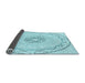 Thickness of Patterned Electric Blue Rug, pat2136lblu