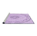 Sideview of Machine Washable Transitional Orchid Purple Rug, wshpat2136pur