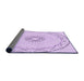 Thickness of Patterned Orchid Purple Rug, pat2136pur