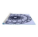 Sideview of Machine Washable Transitional Blue Rug, wshpat2137blu