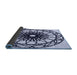 Thickness of Patterned Blue Rug, pat2137blu