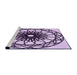 Sideview of Machine Washable Transitional Purple Rug, wshpat2137pur