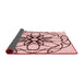 Thickness of Patterned Light Rose Pink Rug, pat2138rd