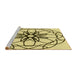 Sideview of Machine Washable Transitional Harvest Gold Rug, wshpat2138yw