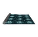 Thickness of Patterned Deep-Sea Green Rug, pat2139lblu