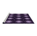 Sideview of Machine Washable Transitional Purple Sage Bush Purple Rug, wshpat2139pur