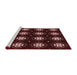 Sideview of Machine Washable Transitional Chocolate Brown Rug, wshpat2139rd