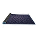Thickness of Patterned Deep Periwinkle Purple Rug, pat214blu
