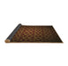 Thickness of Patterned Saddle Brown Rug, pat214brn
