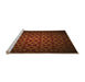 Sideview of Machine Washable Transitional Mahogany Brown Rug, wshpat214org