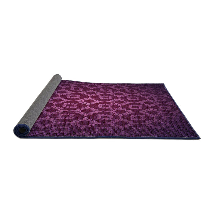 Thickness of Patterned Purple Lily Purple Rug, pat214pur