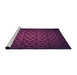 Sideview of Machine Washable Transitional Purple Lily Purple Rug, wshpat214pur