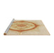 Sideview of Machine Washable Transitional Golden Blonde Gold Rug, wshpat2140brn