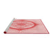 Sideview of Machine Washable Transitional Light Red Pink Rug, wshpat2140rd