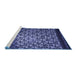 Sideview of Machine Washable Transitional Periwinkle Purple Rug, wshpat2141blu