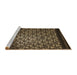 Sideview of Machine Washable Transitional Copper Brown Rug, wshpat2141brn