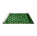 Sideview of Machine Washable Transitional Dark Forest Green Rug, wshpat2141grn