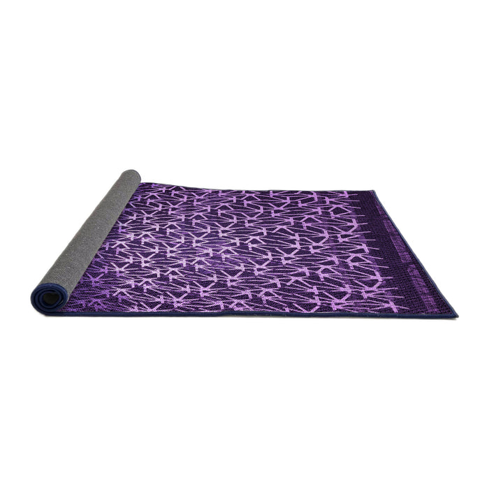 Thickness of Patterned Dark Purple Rug, pat2141pur